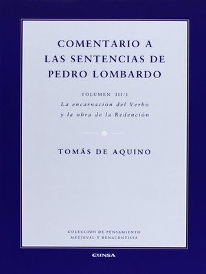 cover image of Comentario a las sentencias de Pedro Lombardo III/1